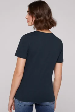 CAMP DAVID & SOCCX Basic T-Shirt mit V-Ausschnitt und Logo blue navy bluenavy Best Sale