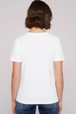 CAMP DAVID & SOCCX Basic T-Shirt mit V-Ausschnitt und Logo opticwhite Best Sale