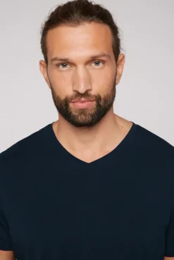 CAMP DAVID & SOCCX Basic T-Shirt mit V-Neck, Doppelpack blue navy / blue navy bluenavy Flash Sale