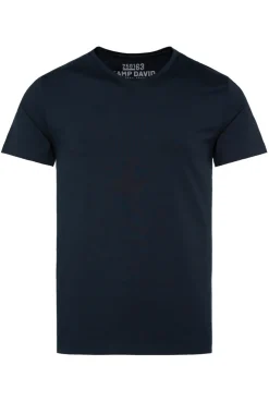 CAMP DAVID & SOCCX Basic T-Shirt mit V-Neck, Doppelpack blue navy / blue navy bluenavy Flash Sale