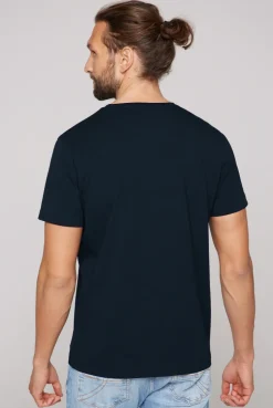 CAMP DAVID & SOCCX Basic T-Shirt mit V-Neck, Doppelpack blue navy / blue navy bluenavy New