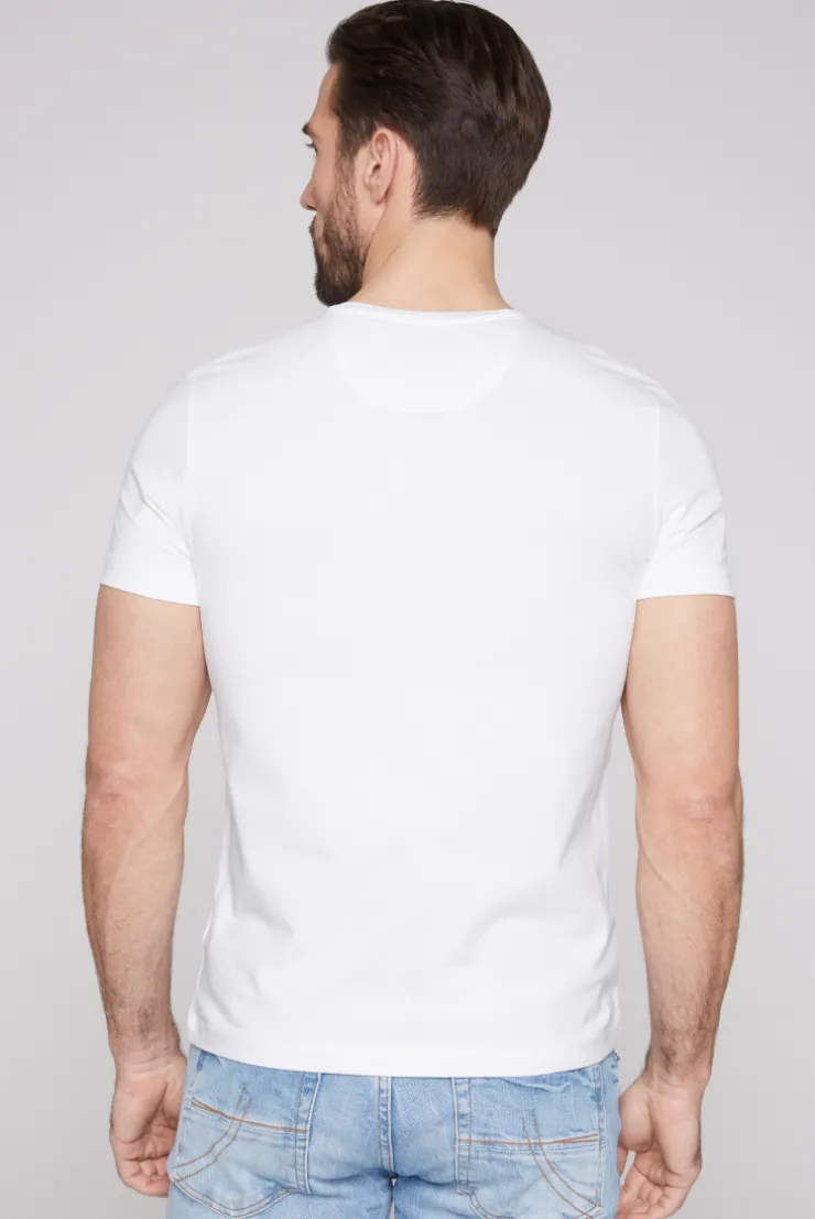 CAMP DAVID & SOCCX Basic T-Shirt mit V-Neck, Doppelpack optic white / optic white opticwhite Flash Sale