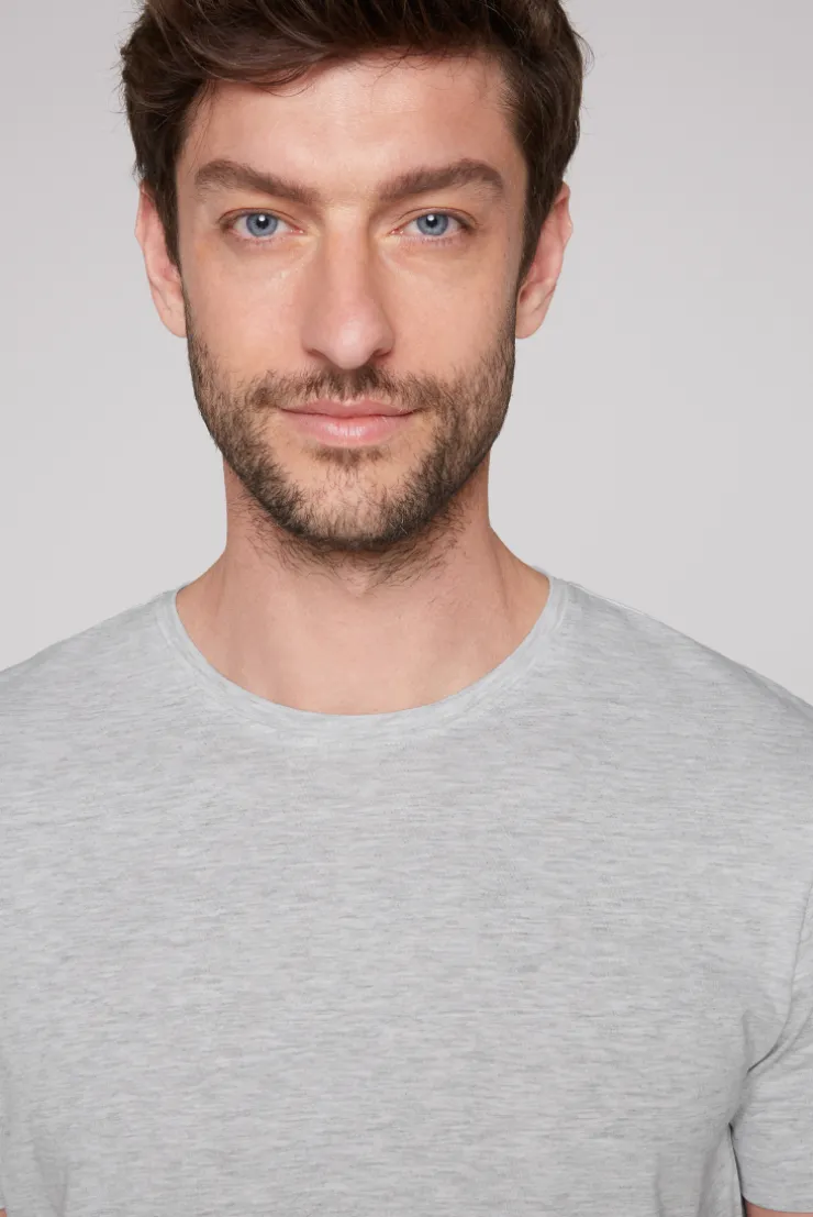 CAMP DAVID & SOCCX Basic T-Shirt Rundhals 2er-Pack grey melange greymelange Cheap