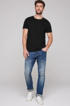 CAMP DAVID & SOCCX Basic T-Shirt  Rundhals 2er-Pack black Cheap