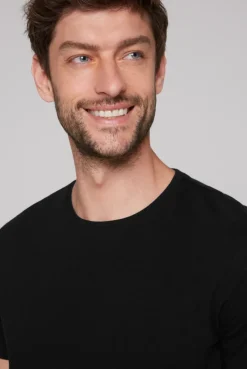CAMP DAVID & SOCCX Basic T-Shirt  Rundhals 2er-Pack black Cheap