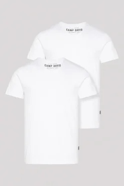 CAMP DAVID & SOCCX Basic T-Shirt V-Neck 2er-Pack opticwhite Hot