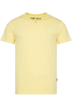 CAMP DAVID & SOCCX Basic T-Shirt V-Neck mit Used-Kante sun Hot