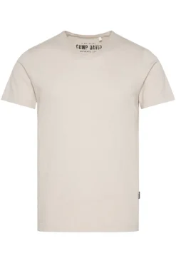 CAMP DAVID & SOCCX Basic T-Shirt V-Neck mit Used-Kante light cappuccino lightcappuccino Best