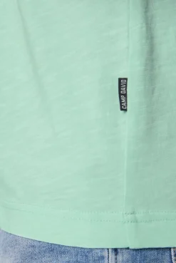 CAMP DAVID & SOCCX Basic T-Shirt V-Neck mit Used-Kante sun aqua sunaqua Best Sale