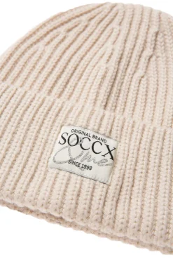 CAMP DAVID & SOCCX Beanie in Rippstrick mit Label Patch faded beige fadedbeige Best