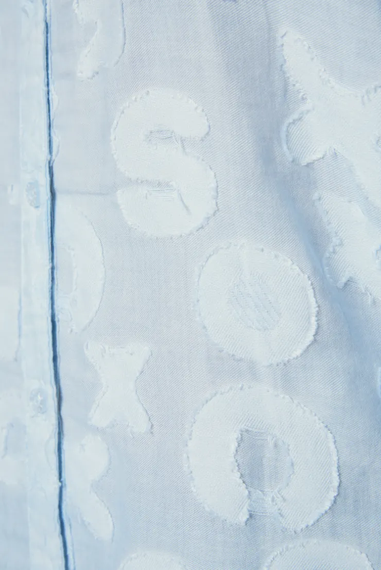 CAMP DAVID & SOCCX Bluse Oil Dyed mit Intarsia-Muster cool blue coolblue Shop