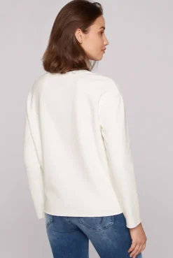 CAMP DAVID & SOCCX Bonded Sweatshirt mit Glossy-Print ivory Outlet