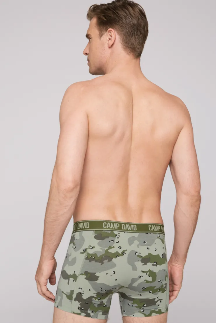 CAMP DAVID & SOCCX Boxershorts mit All Over Print, 2er-Pack desert / light khaki Fashion