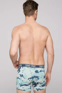 CAMP DAVID & SOCCX Boxershorts mit All Over Print, 2er-Pack light blue / anthra Sale