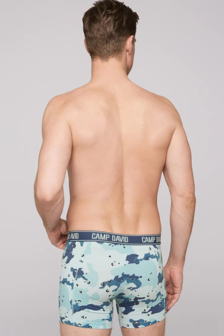 CAMP DAVID & SOCCX Boxershorts mit All Over Print, 2er-Pack light blue / anthra Sale