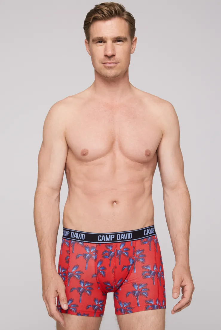 CAMP DAVID & SOCCX Boxershorts mit All Over Print, 2er-Pack surf grey / red Best Sale