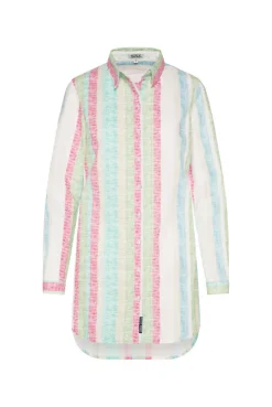 CAMP DAVID & SOCCX Bunt gestreifte Leinenbluse multi color multicolor Shop