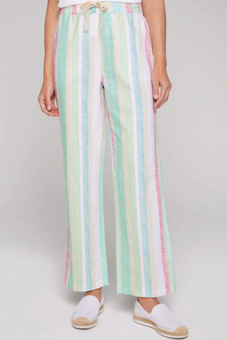 CAMP DAVID & SOCCX Bunt gestreifte Leinenhose multi color multicolor Sale
