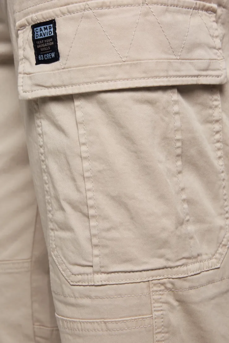 CAMP DAVID & SOCCX Cargohose mit Klappentaschen neutral beige neutralbeige Cheap