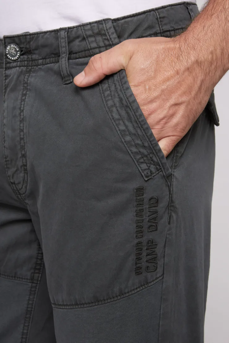 CAMP DAVID & SOCCX Cargohose mit tonigen Canvas-Details granite Best Sale