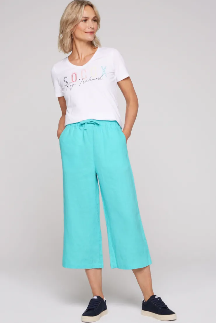CAMP DAVID & SOCCX Culotte aus Leinen mit Elastikbund lagoon blue lagoonblue Outlet