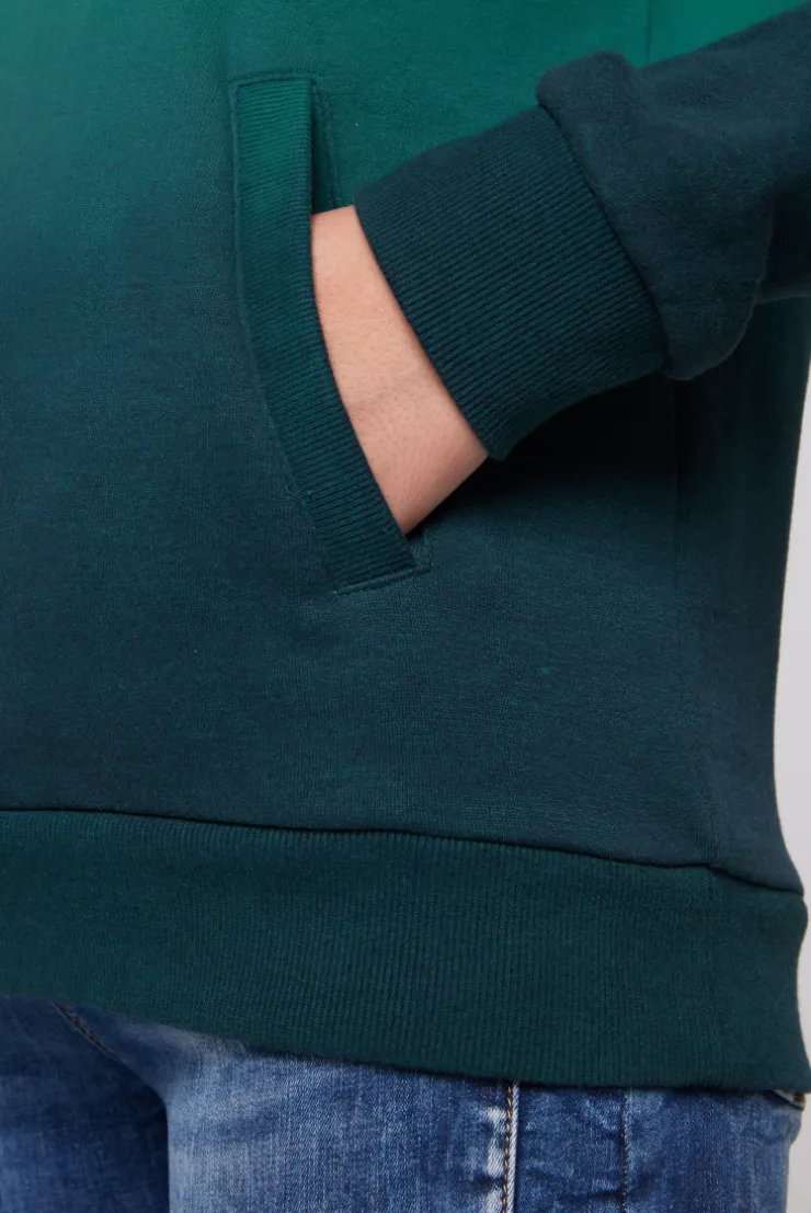 CAMP DAVID & SOCCX Dip Dye Hoodie mit Logo Print bottle green bottlegreen Outlet