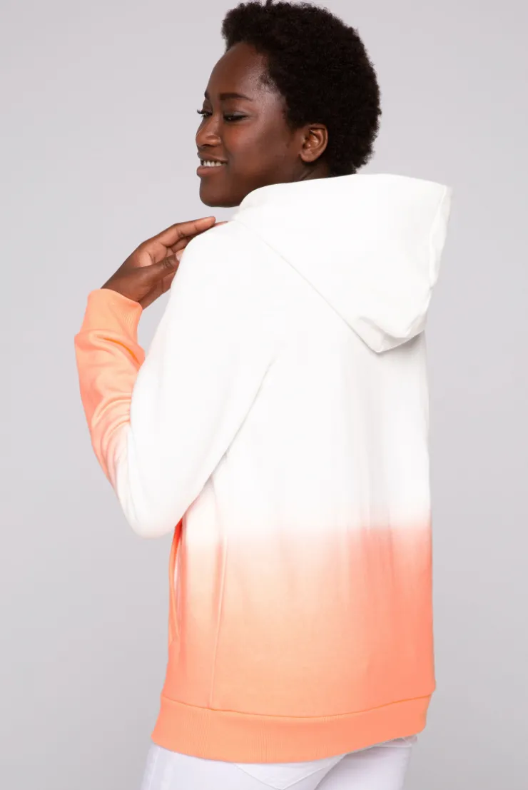 CAMP DAVID & SOCCX Dip Dye Hoodie mit Logo Print ivory Online