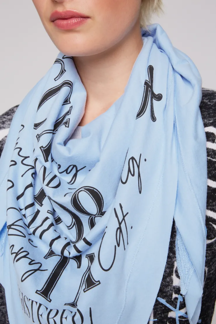 CAMP DAVID & SOCCX Dreieckstuch im Materialmix mit Artwork cool blue coolblue Shop