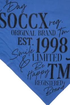 CAMP DAVID & SOCCX Dreieckstuch im Materialmix mit Artwork vividblue Sale