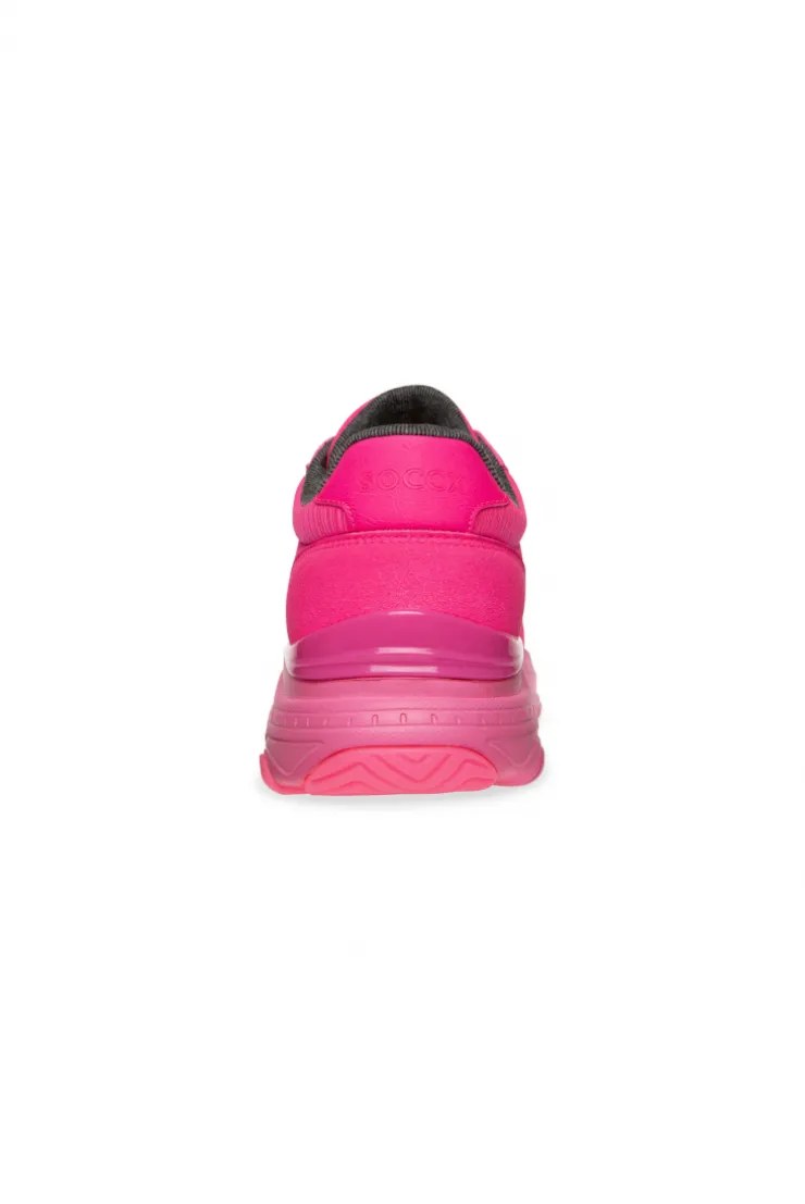 CAMP DAVID & SOCCX Fashion Sneaker im tonigen Materialmix neon pink neonpink Shop