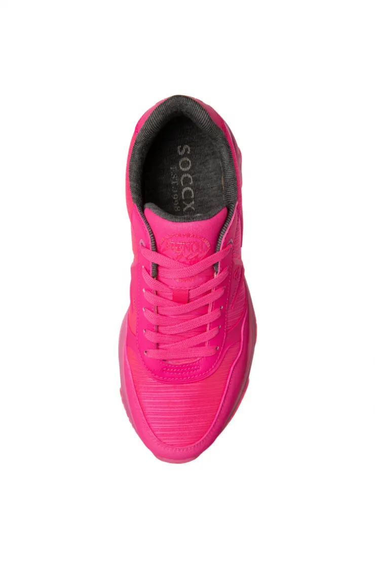 CAMP DAVID & SOCCX Fashion Sneaker im tonigen Materialmix neon pink neonpink Shop