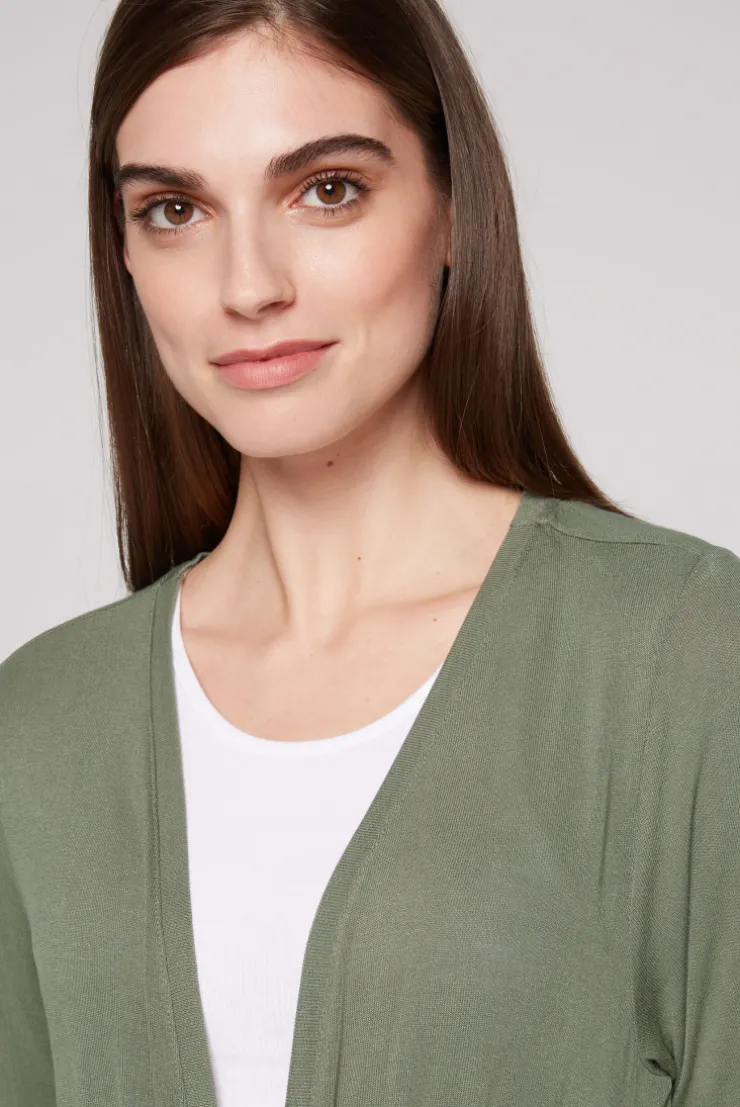 CAMP DAVID & SOCCX Feinstrick-Cardigan mit Rücken-Print desert olive desertolive Clearance