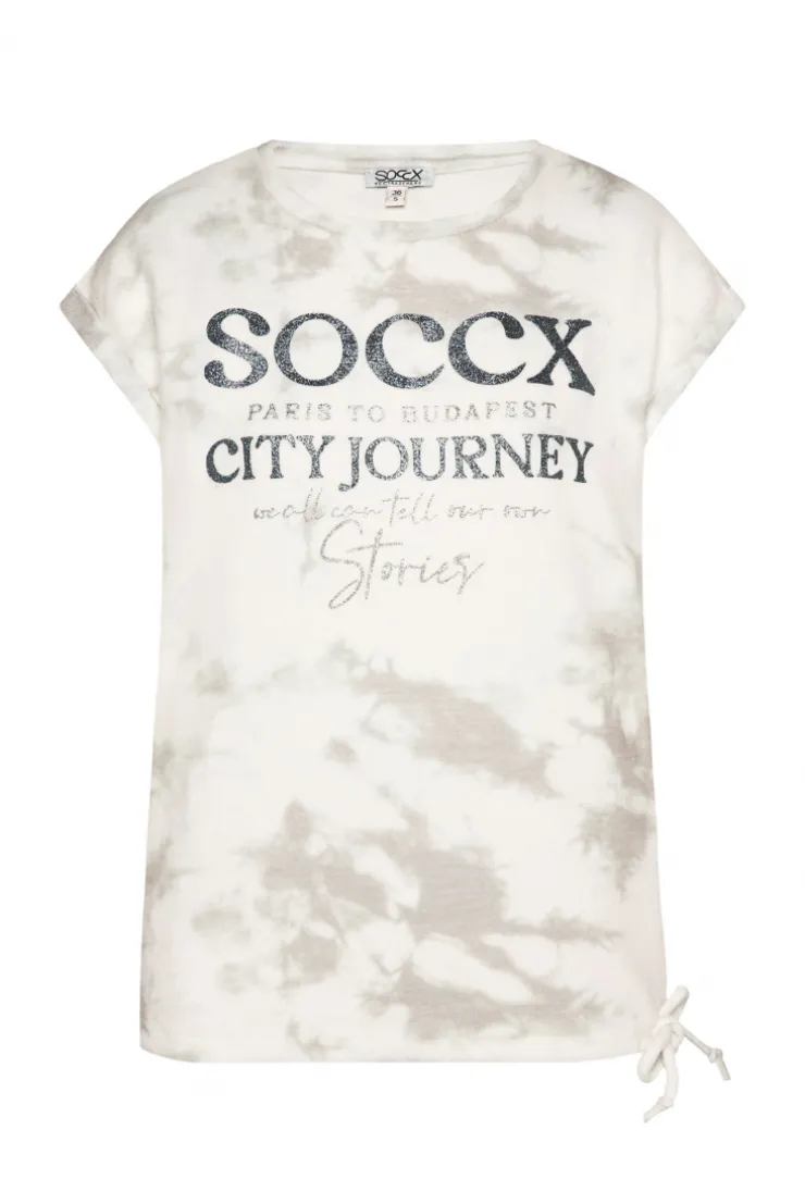 CAMP DAVID & SOCCX Flauschstrick-Shirt mit Glitter Logo ivory Fashion