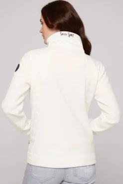 CAMP DAVID & SOCCX Fleecejacke mit tonigen Stepp-Details ivory Cheap