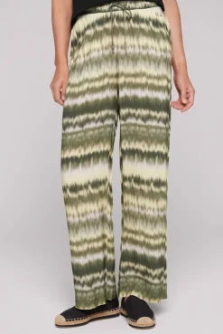 CAMP DAVID & SOCCX Gemusterte Palazzo-Hose mit Elastikbund desert olive | XXL desertolive Best