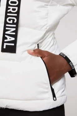 CAMP DAVID & SOCCX Glänzende Steppjacke mit Samt-Optik white Outlet