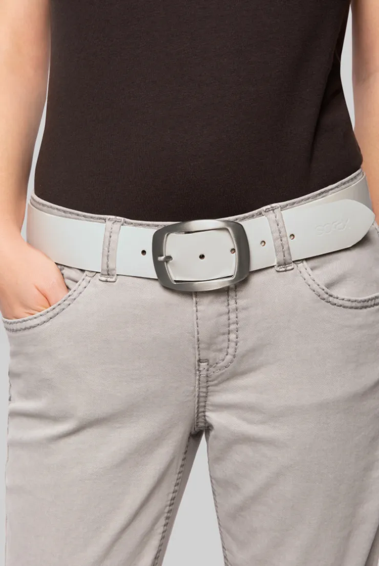 CAMP DAVID & SOCCX Gürtel aus Leder white Cheap