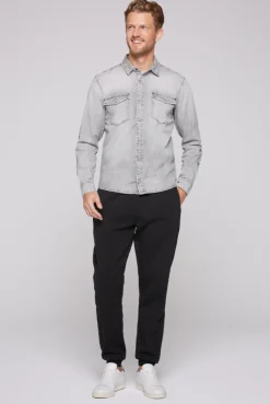 CAMP DAVID & SOCCX Hemd aus Denim Regular Fit light grey bleached lightgreybleached Cheap
