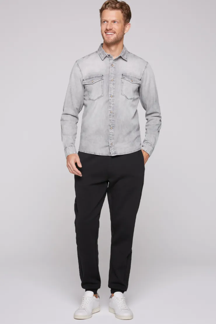 CAMP DAVID & SOCCX Hemd aus Denim Regular Fit light grey bleached lightgreybleached Best Sale