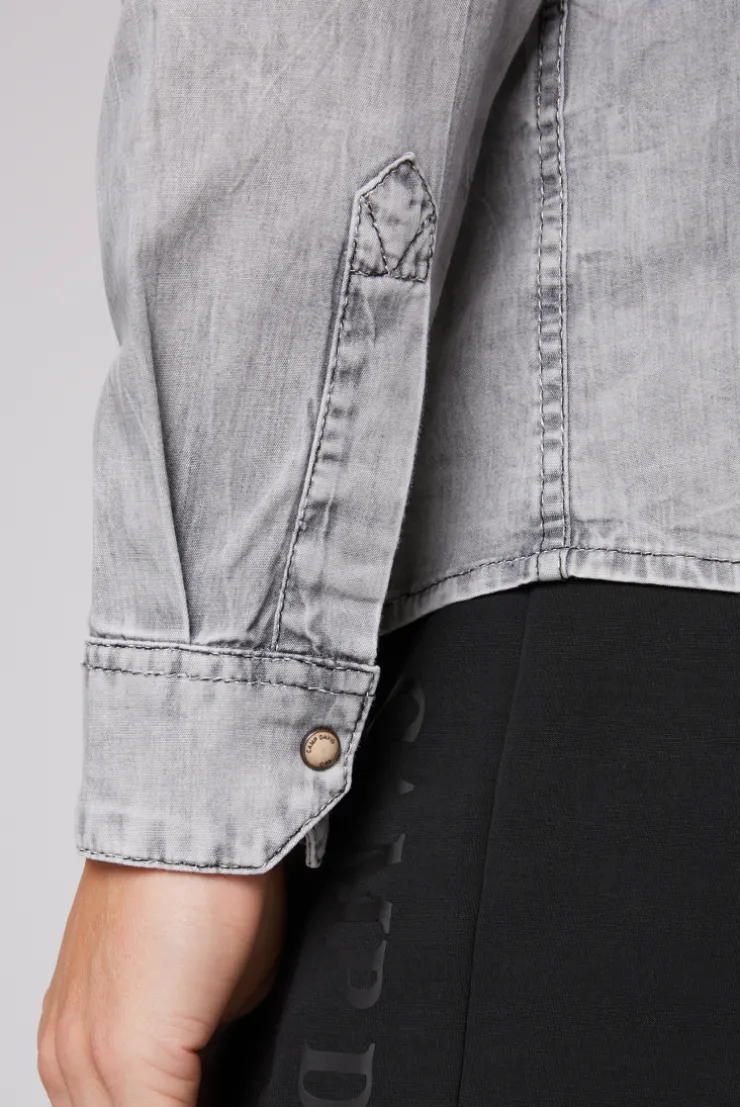 CAMP DAVID & SOCCX Hemd aus Denim Regular Fit light grey bleached lightgreybleached Best Sale
