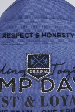 CAMP DAVID & SOCCX Hemd mit Dobby-Struktur und Artworks denim blue | L denimblue Sale