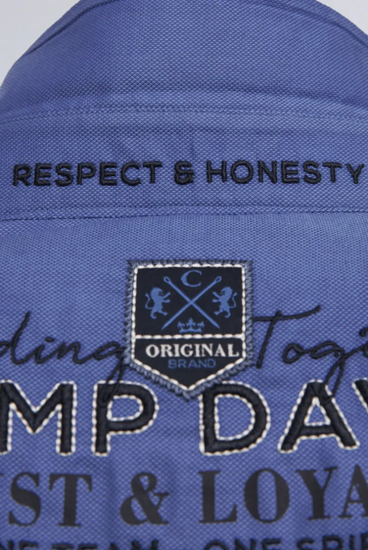 CAMP DAVID & SOCCX Hemd mit Dobby-Struktur und Artworks denim blue | L denimblue Sale