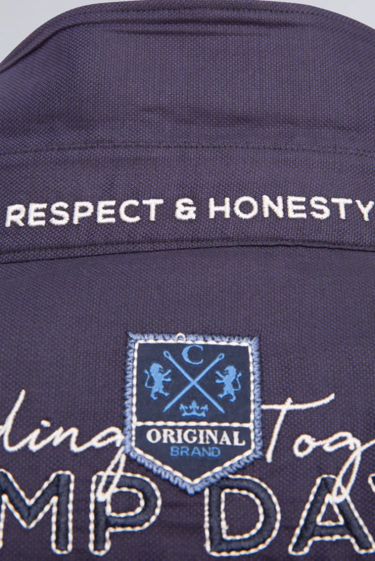 CAMP DAVID & SOCCX Hemd mit Dobby-Struktur und Artworks blue navy bluenavy Best