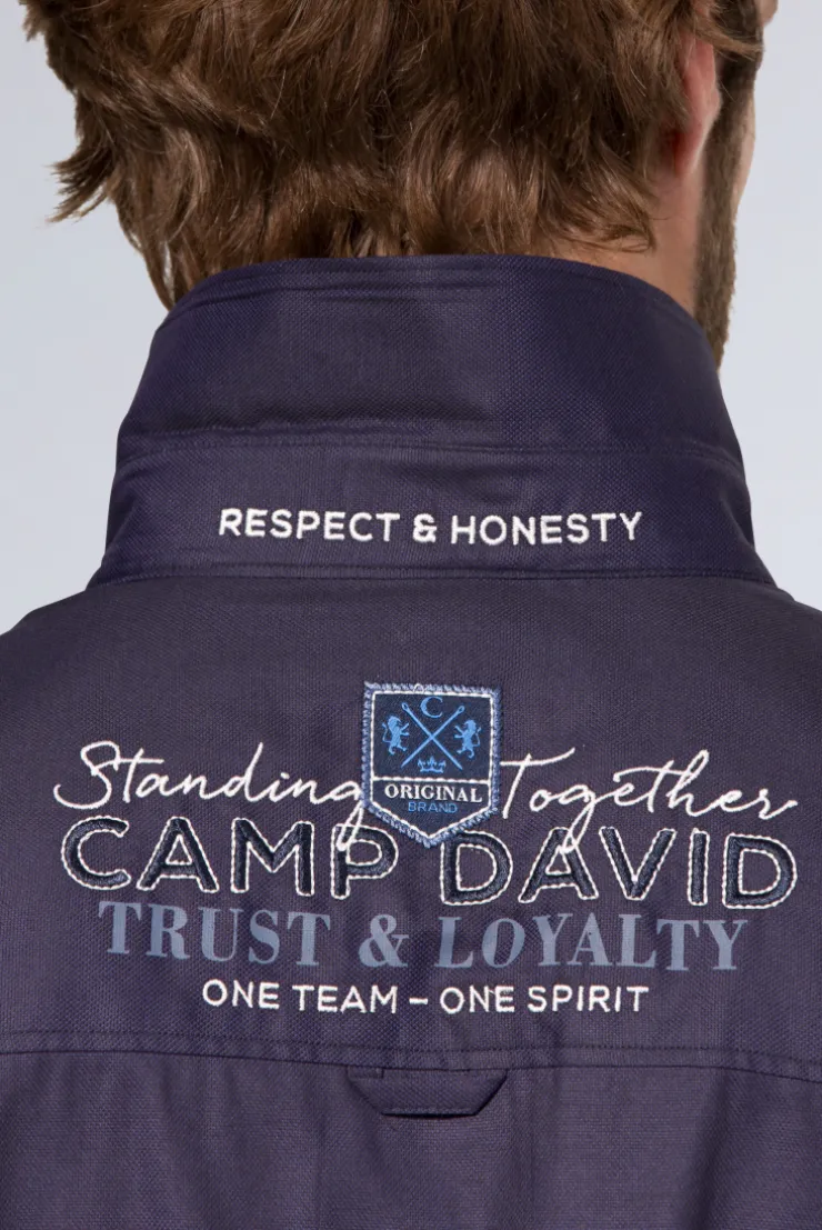 CAMP DAVID & SOCCX Hemd mit Dobby-Struktur und Artworks blue navy bluenavy Best