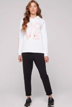 CAMP DAVID & SOCCX Hoodie aus Interlock mit Artwork und Tapes opticwhite Flash Sale