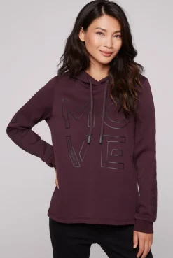 CAMP DAVID & SOCCX Hoodie aus Interlock mit Artwork und Tapes deep plum deepplum Best Sale