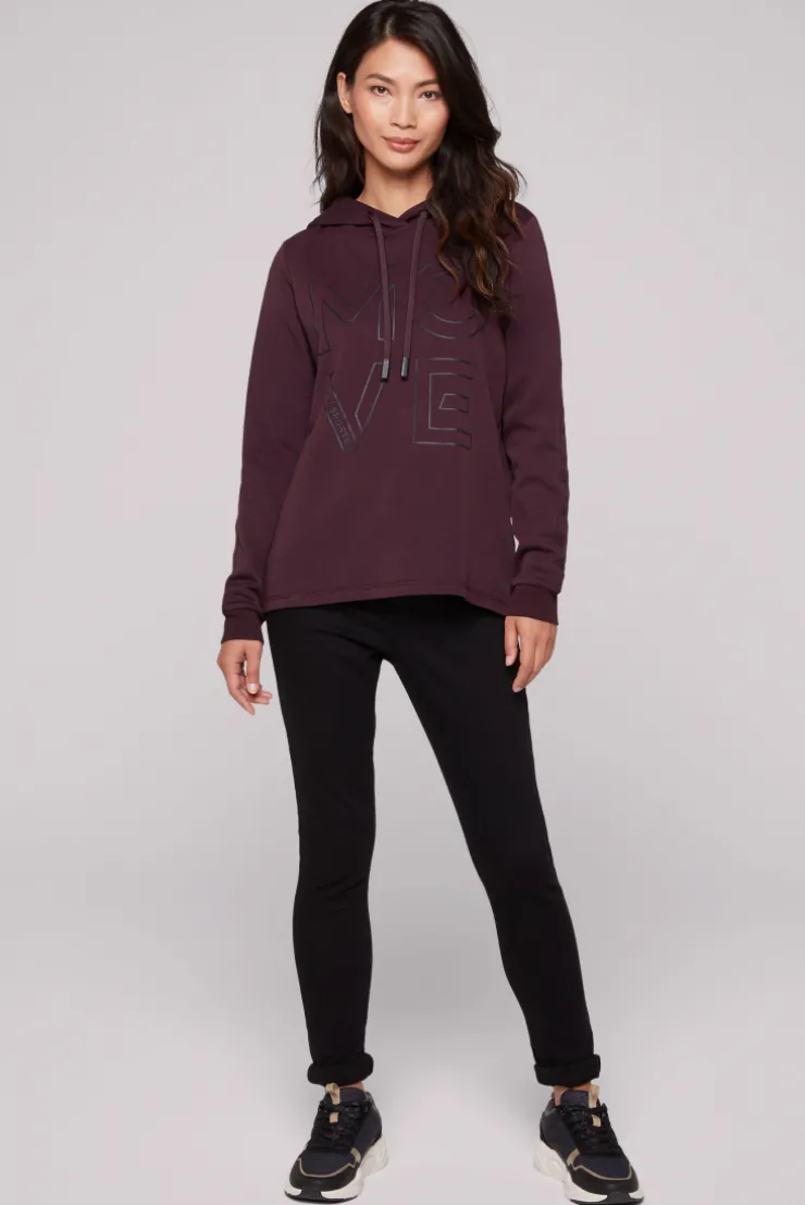 CAMP DAVID & SOCCX Hoodie aus Interlock mit Artwork und Tapes deep plum deepplum Best Sale