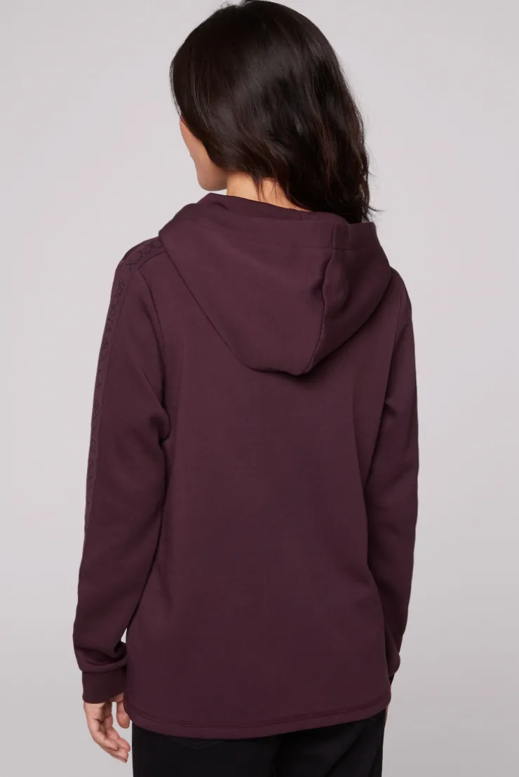 CAMP DAVID & SOCCX Hoodie aus Interlock mit Artwork und Tapes deep plum deepplum Best Sale