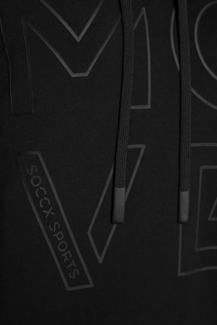 CAMP DAVID & SOCCX Hoodie aus Interlock mit Artwork und Tapes black Fashion