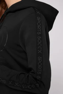 CAMP DAVID & SOCCX Hoodie aus Interlock mit Artwork und Tapes black Fashion